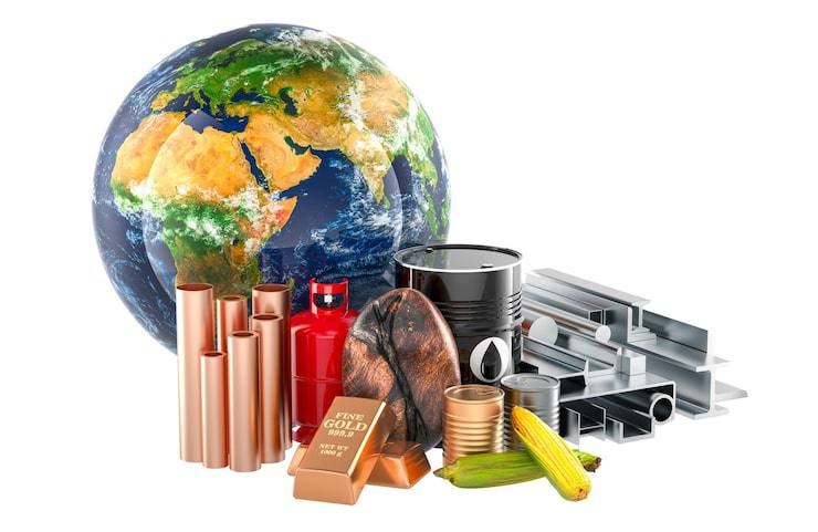 Global commodities trading: the world with metals, gold, oil, gas and grain