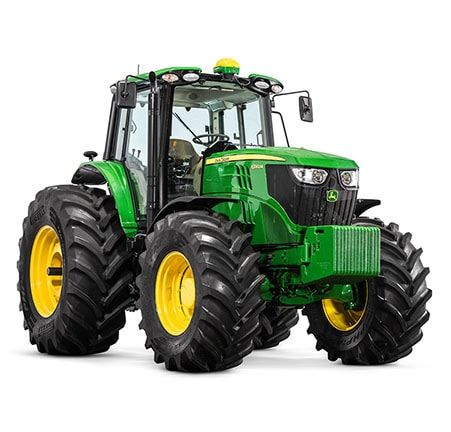 Green farm tractor