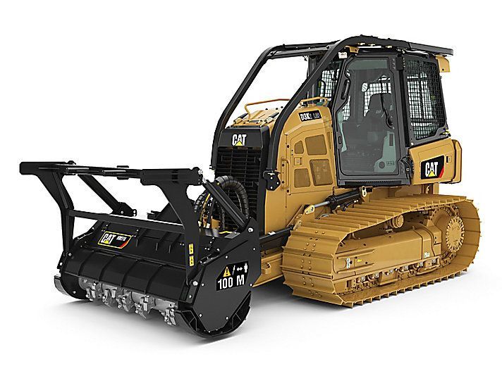Skid steer with forestry mulcher attachment