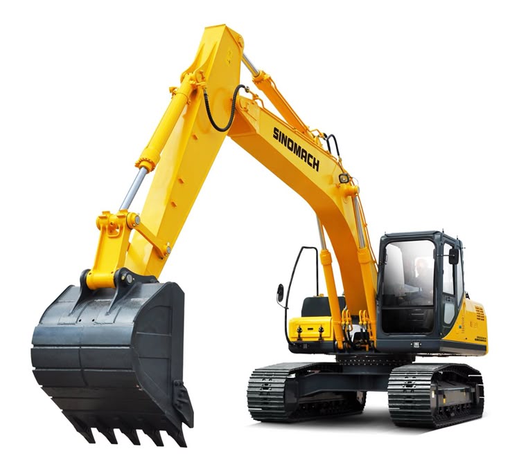 Hydraulic excavator with bucket